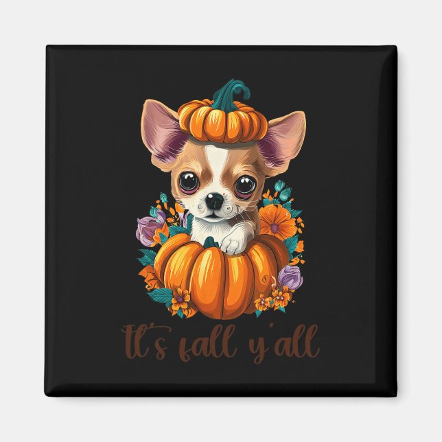 Íman É A Queda de Pumpkin Chihuahua Hallo (Frente)