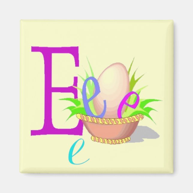 Íman E - Alfabeto Magnet (Frente)