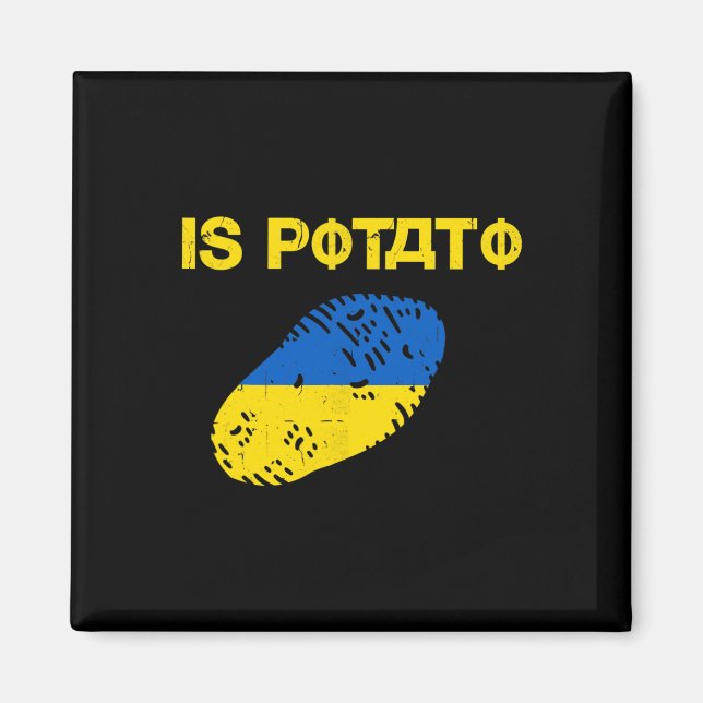 Íman É Batata Engraçado Ucrânia Piada Apoie Ucrânia É P (Frente)