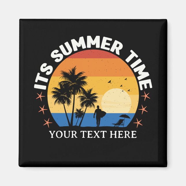 Íman É Design de Pôr do Sol Tropical de Verão (Frente)