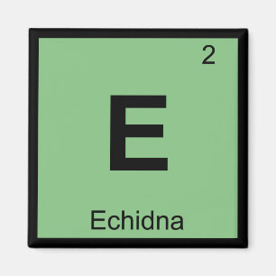 Íman E - Equidna Símbolo da Tabela Periódica Química Gr