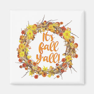 Íman É Fall Y'all Orange Autumn Leaves