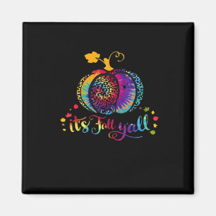 Íman É Fall Y'all Tie Dye Leopard Print Pumpkin Hall