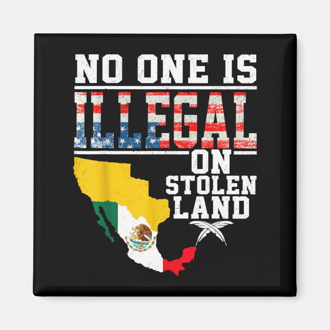 Íman É Ilegal em Terra Roubada Nativos Americanos  (Frente)