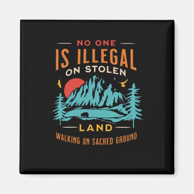 Íman É Ilegal Na Vintagem De Terra Roubada (Frente)