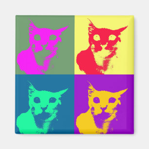 Íman É lança do pop art em uma imã de geladeira funk