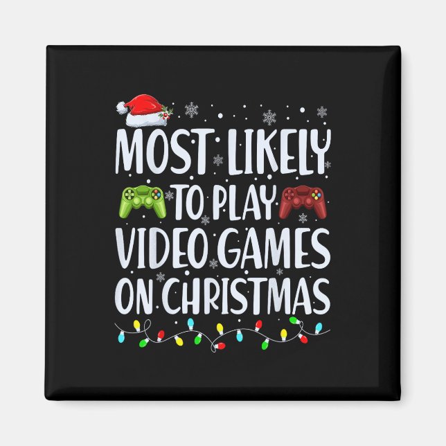 Íman É Mais Provável Jogar Videos games No Natal (Frente)