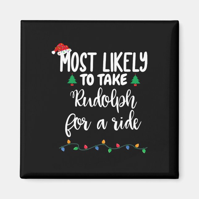 Íman É Mais Provável Tomar Rudolph Para Um Natal Divert (Frente)