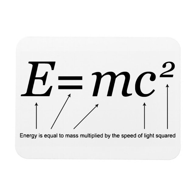 Íman E=MC2 Teoria da Relatividade de Einstein (Horizontal)
