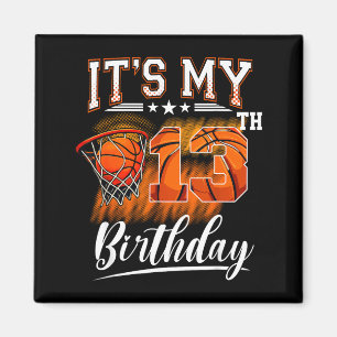Íman É Meu 13º Aniversário Tema de Basquete 13 Anos de