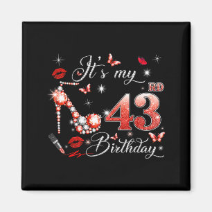 Íman É Meu 43º Aniversário Rosa 43 Anos de Idade Aniver