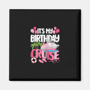 Íman É Meu Aniversário Cruzeiro Rosa Fofo Viagem Mar Mu