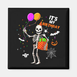 Íman É Meu Aniversário Esqueleto Feliz Aniversário de H