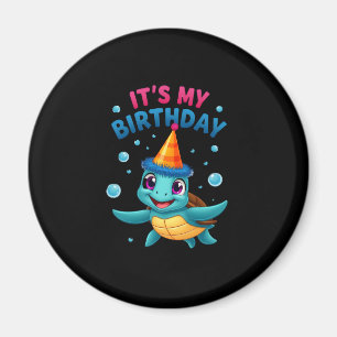 Íman É Meu Aniversário Tartaruga Marinha Fofa Aniversár