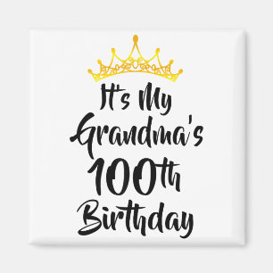 Íman É o 100º Aniversário da Minha Vovó Coroa Feliz 100