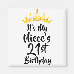 Íman É o 21º Aniversário da Minha Sobrinha Coroa Feliz