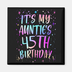Íman É o 45º Aniversário da Minha Tia Colorido Feliz 45
