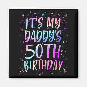 Íman É o 50º Aniversário do Meu Papai Colorido Feliz 50