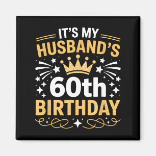 Íman É o 60º Aniversário do Meu Marido Feliz Festa 60 A