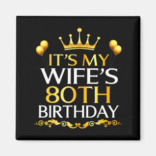 Íman É o 80º Aniversário da Minha Esposa Feliz Aniversá