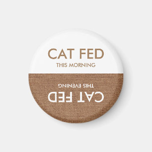 Íman É o gato Fed? Ímã - lembrete da noite & da manh