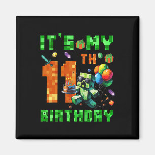 Íman É o meu 11º aniversário Pixel Number Video Game Ga