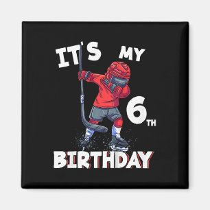 Íman É o meu 6º aniversário 6 anos de idade de hóquei n