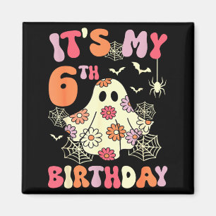 Íman É o meu 6º aniversário de Halloween Fantasma 6 ano
