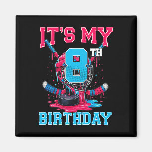 Íman É o meu 8º aniversário de hóquei de 8 anos de sorv