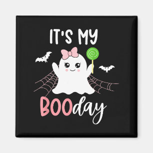 Íman É o Meu Dia do Boo Fofo de Halloween de Aniversári
