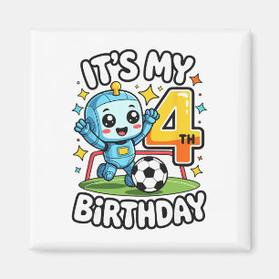 Íman É o meu robô de futebol no meu 4º aniversário