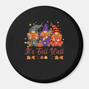Íman É o outono de todos os gnomos do Halloween Pumpkin