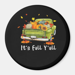 Íman É o outono, "Pumpkin Autumn Hello Fall Vintage"