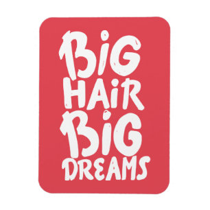 Íman É sonhos grandes do cabelo grande