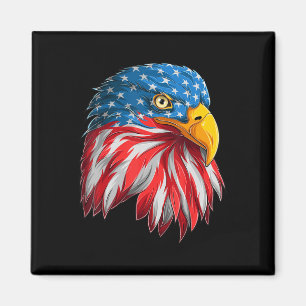 Íman Eagle Head American Flag Patriótico 4 de julho