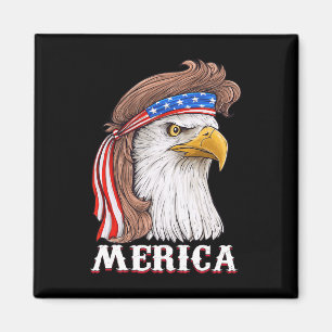 Íman Eagle Mullet 4 de julho EUA Flag Merica