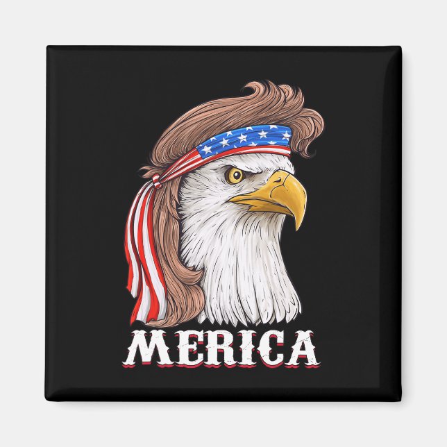 Íman Eagle Mullet 4 de julho EUA Flag Merica (Frente)
