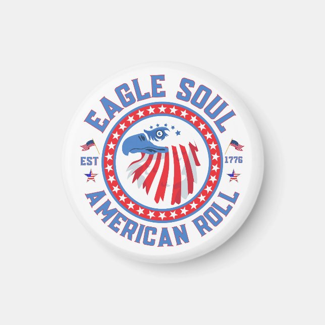 Íman Eagle Soul American Roll 4th of July Celebration (Frente)
