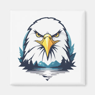 Íman Eagle Vetor Art Animal Modern Urban City Graphic