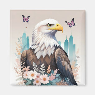 Íman Eagle Vintage Animal Nature Environment Art