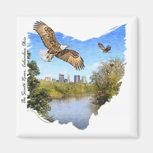 Íman Eagles Scioto River Columbus Ohio Magnet