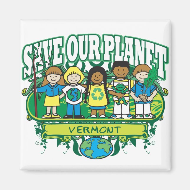 Íman Earth Kids Vermont (Frente)