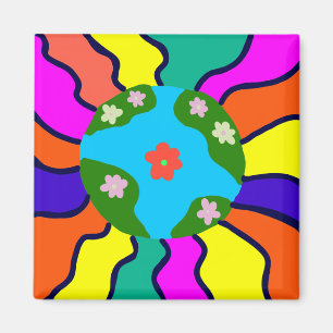Íman Earth Retro Vibes Art