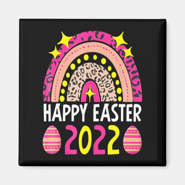 Íman Easter 2022 rainbow cute happy easter 2022 women  (Frente)
