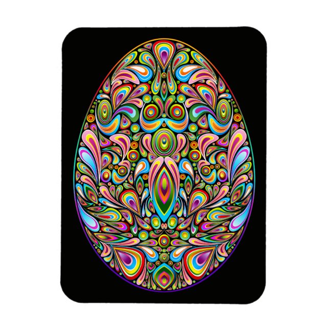 Íman Easter Egg Psychedelic Design Kids Organic T-Shirt (Vertical)