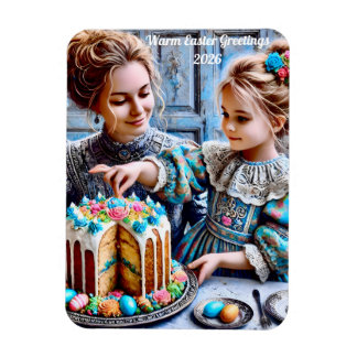 Íman EASTER ~ Vintage Cake ~ Flexible Photo Magnet