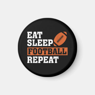 Íman Eat Sleep Futebol Repita Adorável Futebol Vi
