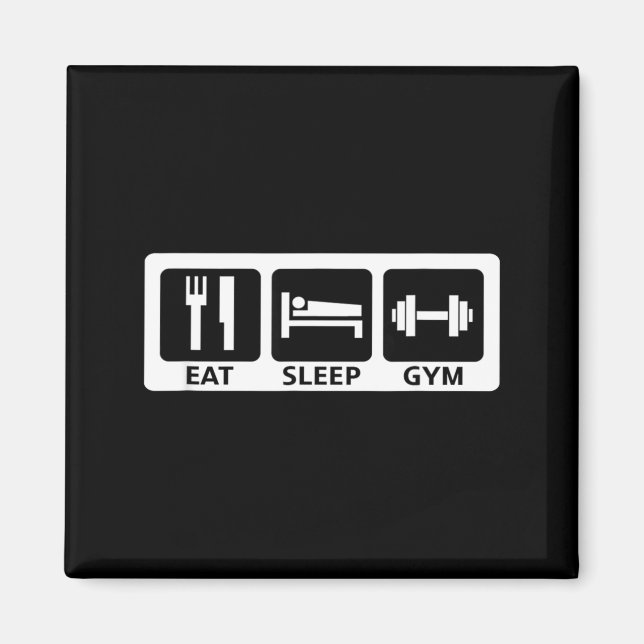 Íman Eat Sleep Gym Fitness Trainer Workout Gift  (Frente)