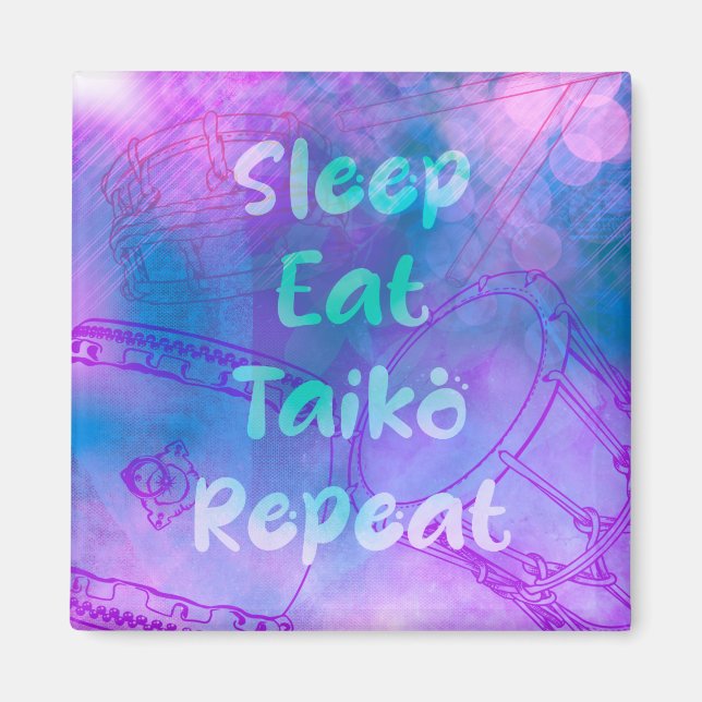 Íman Eat sleep taiko repeat magneet (Frente)
