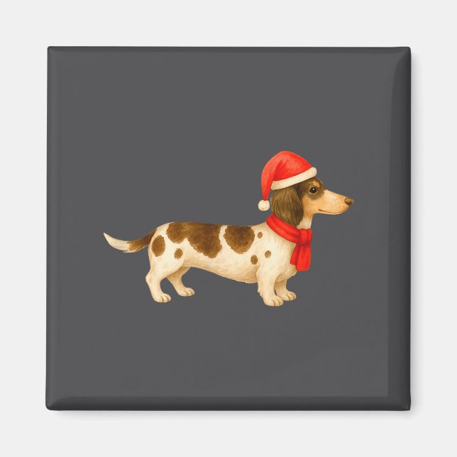 Íman Ebald Christmas Dachshund E Funny Doxie Dog Mom  (Frente)